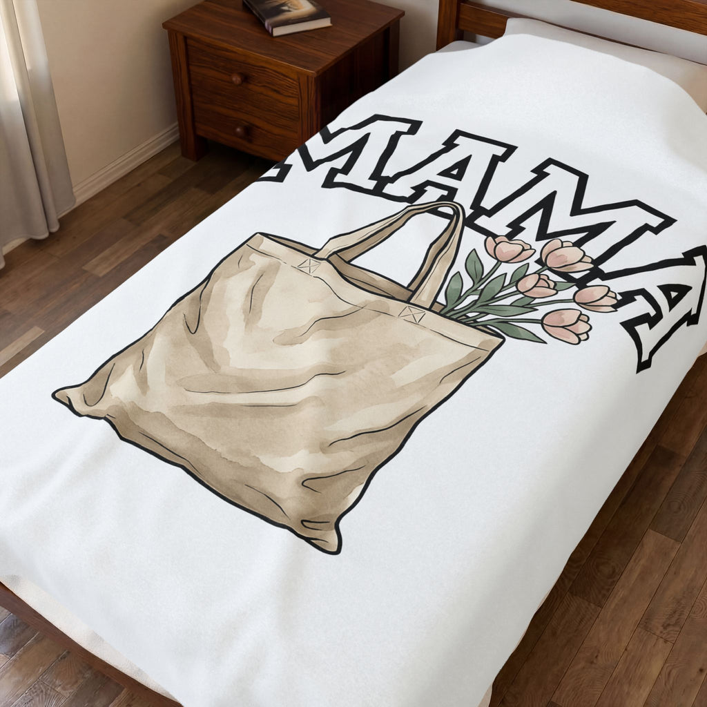 Flower Blanket Blanket Moms Blooms Gift Women Sketch Blanket Tote Blanket Mother Fan Drawing Design Blanket Simple Tulip Flower Blanket