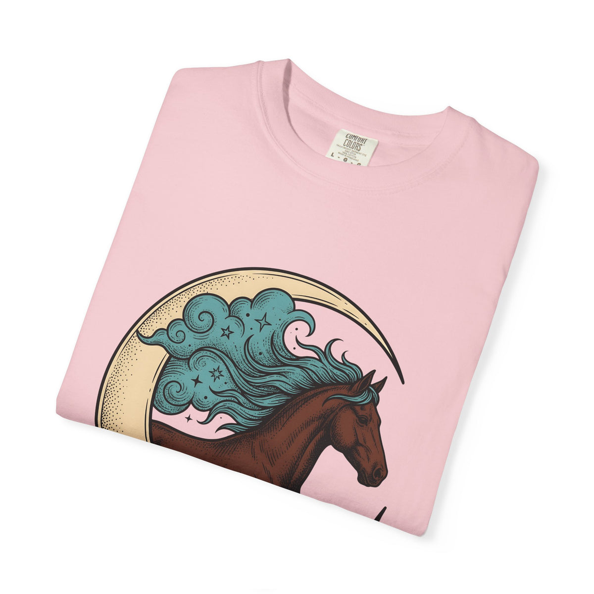 Horse Moon T-Shirt Cowgirl Western Gift Women Boho T-Shirt Equine T-Shirt Rodeo Fan Cowboy Graphic Western Design T-Shirt Boho T-Shirt Vintage Stars