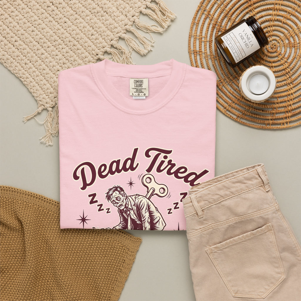Zombie Executive T-Shirt Halloween Workspace Gift Women Hand Drawn T-Shirt Undead Executive T-Shirt Horror Fan Creepy Illustration Graphic T-Shirt