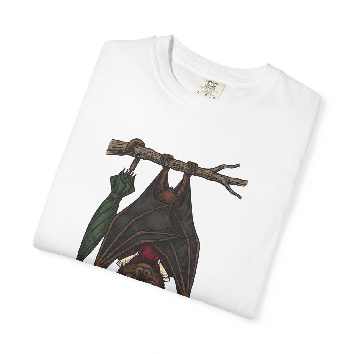 Bat Clipart T-Shirt Funny Creature Gift Women Doodle T-Shirt Bat T-Shirt Humor Fan Cartoon T-Shirt Beast Graphic Classic Parasol T-Shirt