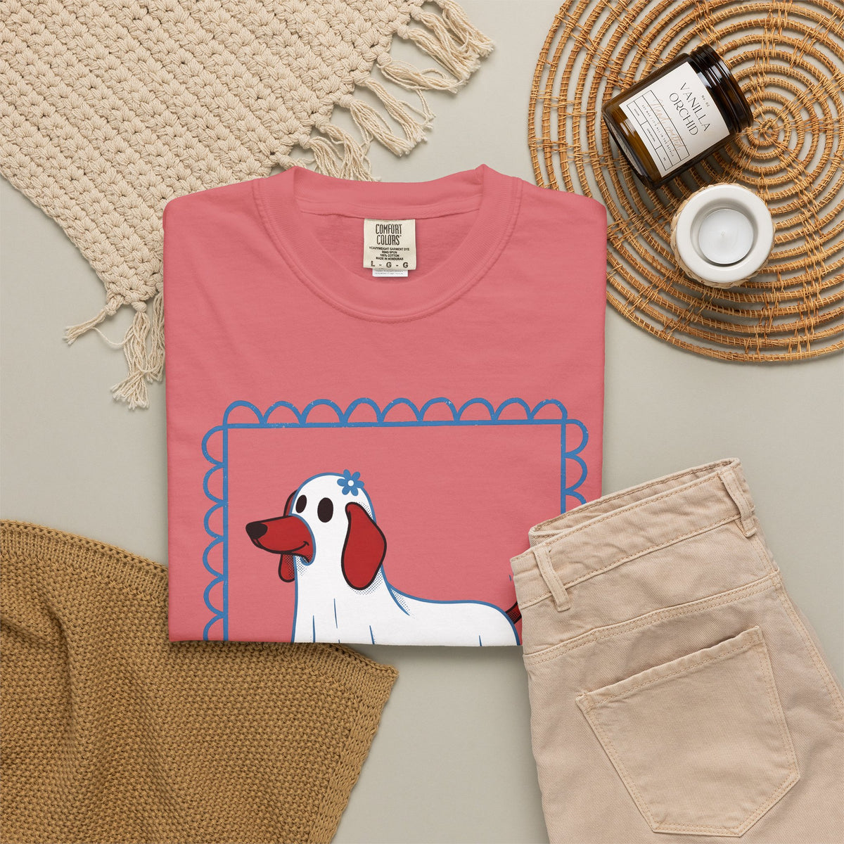 Dachshund Ghost Halloween Dog Gift Cartoon Wiener T-Shirt