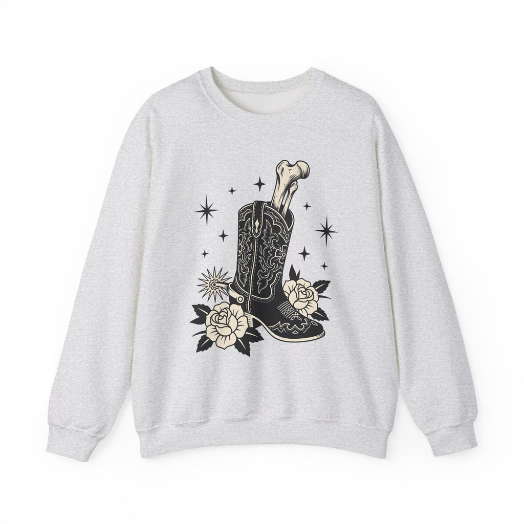 Leather Boot Sweatshirt Cowgirl Ranch Gift Women Neo Tattoo Sweatshirt Boot T-Sh