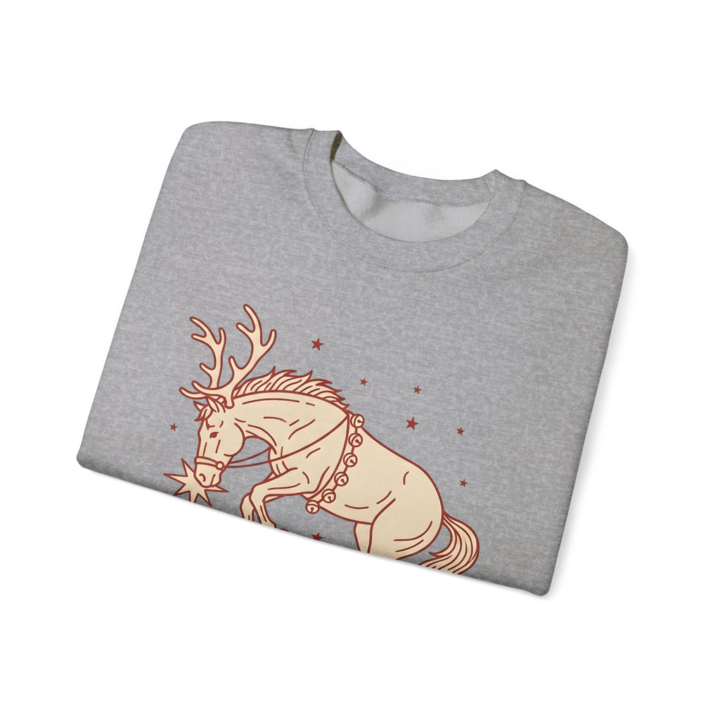 Stag Sweatshirt Christmas Creatures Gift Women Hand Drawn Sweatshirt Deer Sweatshirt Xmas Fan Illustrated Sweatshirt Animal Graphic Classic Twinkles Sweatshirt
