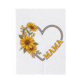 Sunflower Heart Blanket Moms Floral Gift Women Boho Blanket Sunflower Blanket Motherhood Enthusiast Hippie Blanket Floral Graphic Vintage Leaves