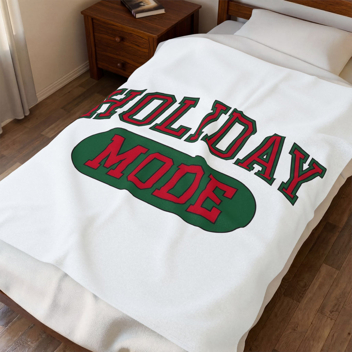 Bold College Font Holiday Christmas Decor Gift Merry Typography Christmas Fan Festive Christmas Blanket