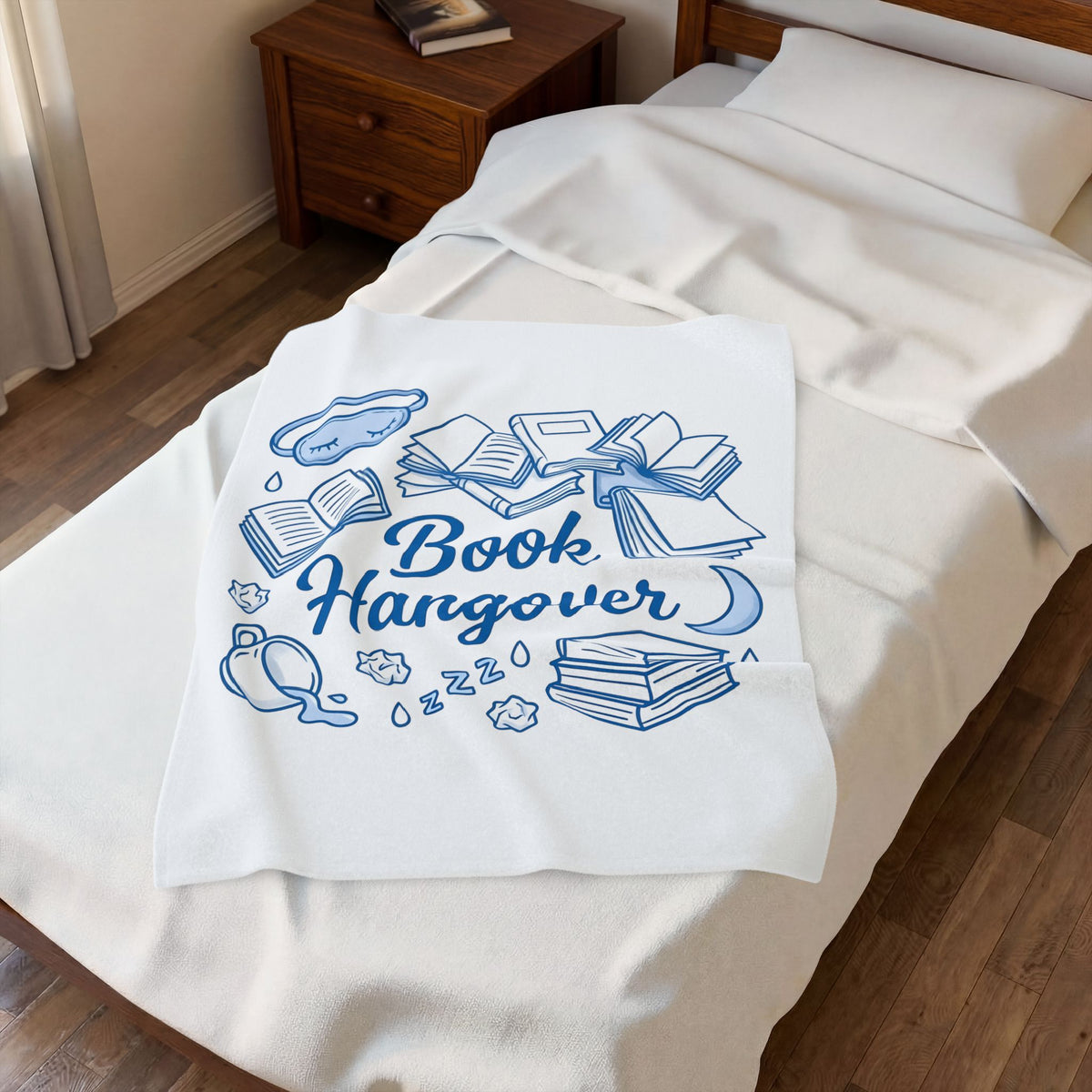 Book Stack Blanket Book Reading Gift Women Doodle Blanket Book Pile Blanket Bibliophile Fan Illustrated Graphic Bookworm Design Whimsical Sleep