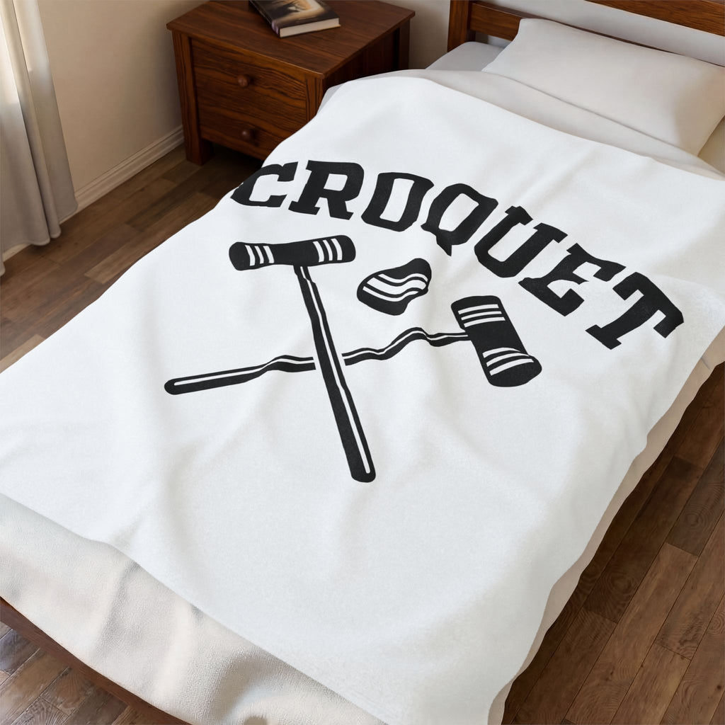 Croquet Mallets Croquet Game Gift Bold Mallet Croquet Fan Bold Sport Vintage Ball Blanket