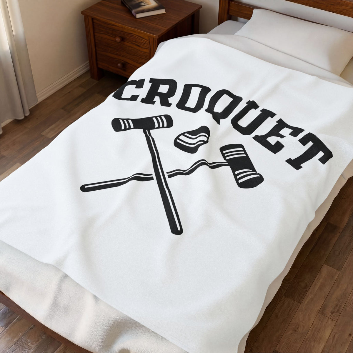 Croquet Mallets Croquet Game Gift Bold Mallet Croquet Fan Bold Sport Vintage Ball Blanket