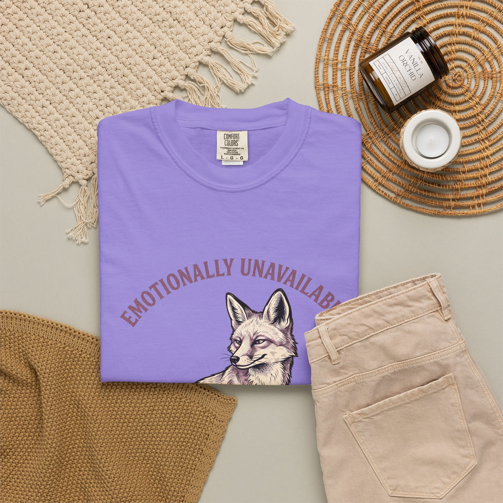 Fox Funny Animal Gift Hand Drawn Fox Humor Fan Illustrated Wildlife Vintage Arched Text T-Shirt