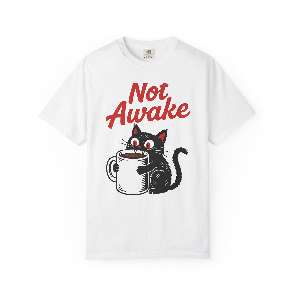 Black Cat Coffee Cat Coffee Gift Cartoon Coffee Cat Fan Comic Caffeine Retro Coffee T-Shirt