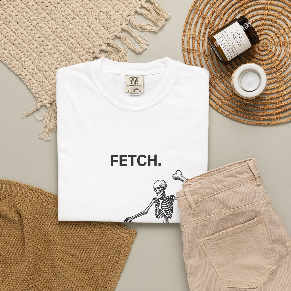 Canine Skeleton T-Shirt Dog Fall Holiday Gift Women Old School T-Shirt Dog Skeleton T-Shirt Dog Fan Retro T-Shirt Autumn Graphic Line Art Skeletal