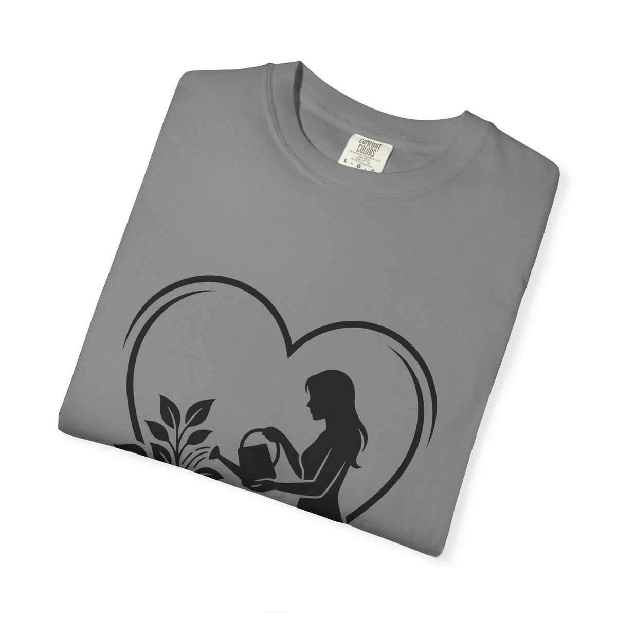 Girl Watering Flower T-Shirt Moms Plants Gift Women Outline T-Shirt Gardener T-Shirt Motherhood Enthusiast Sketch T-Shirt Botanical Graphic Modern