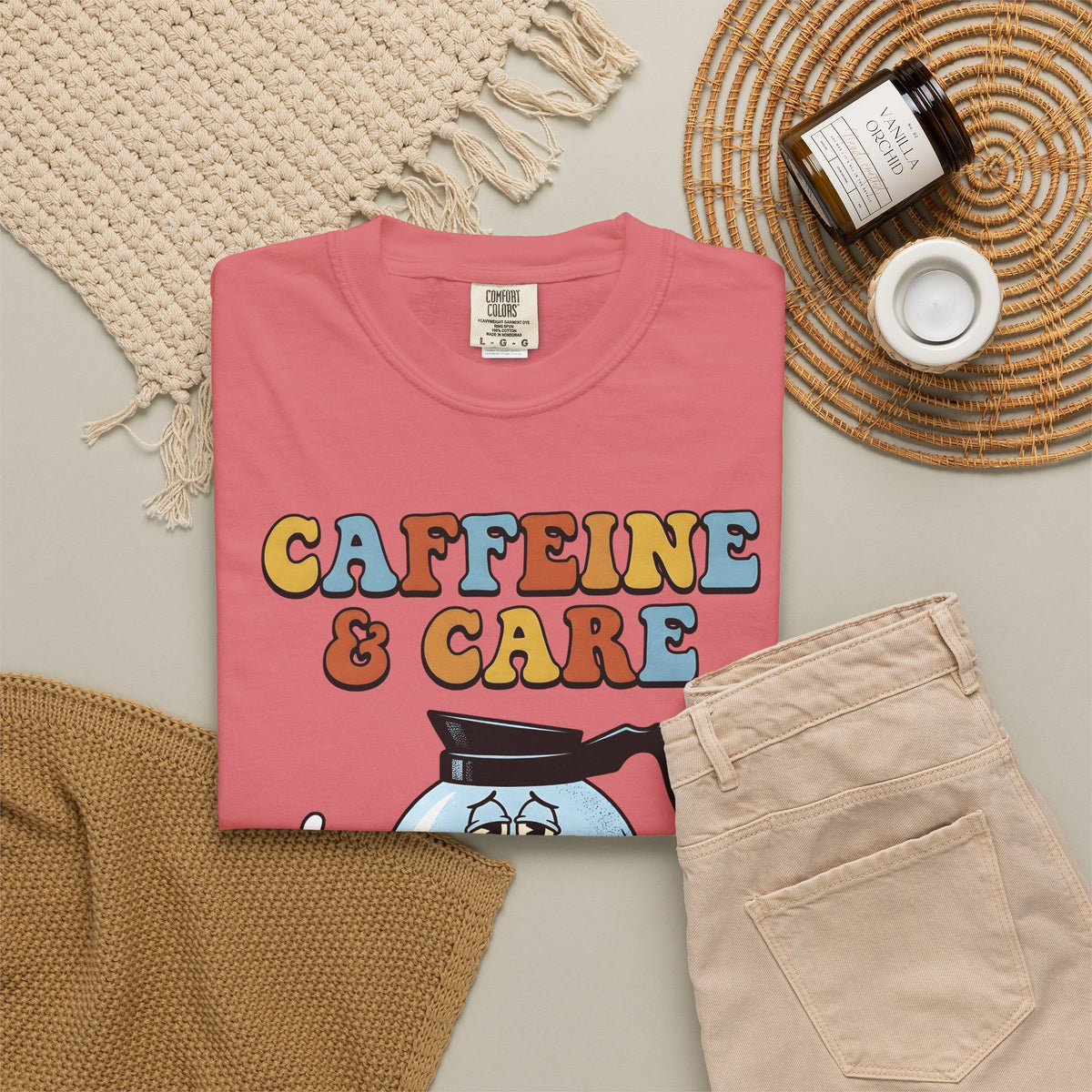 Coffee Pot Character T-Shirt Nurses Coffee Gift Women Cartoon T-Shirt Coffee Maker T-Shirt Nurse Fan Cartoony T-Shirt Caffeine Graphic Retro