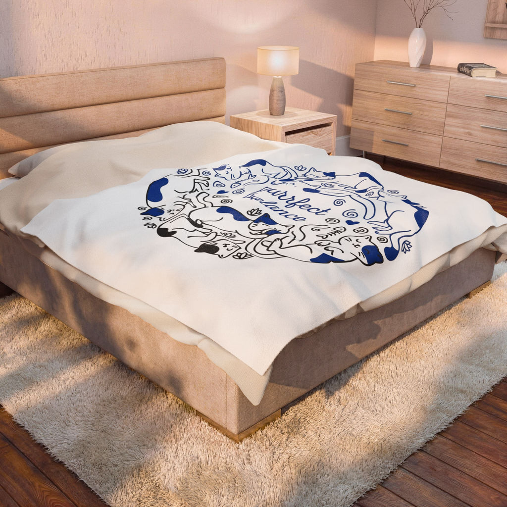 Sleeping Cats Blanket Cat Animals Gift Women Doodle Blanket Kitten Blanket Cat Fan Feline Blanket Cartoon Graphic Wildlife Illustration Minimalist