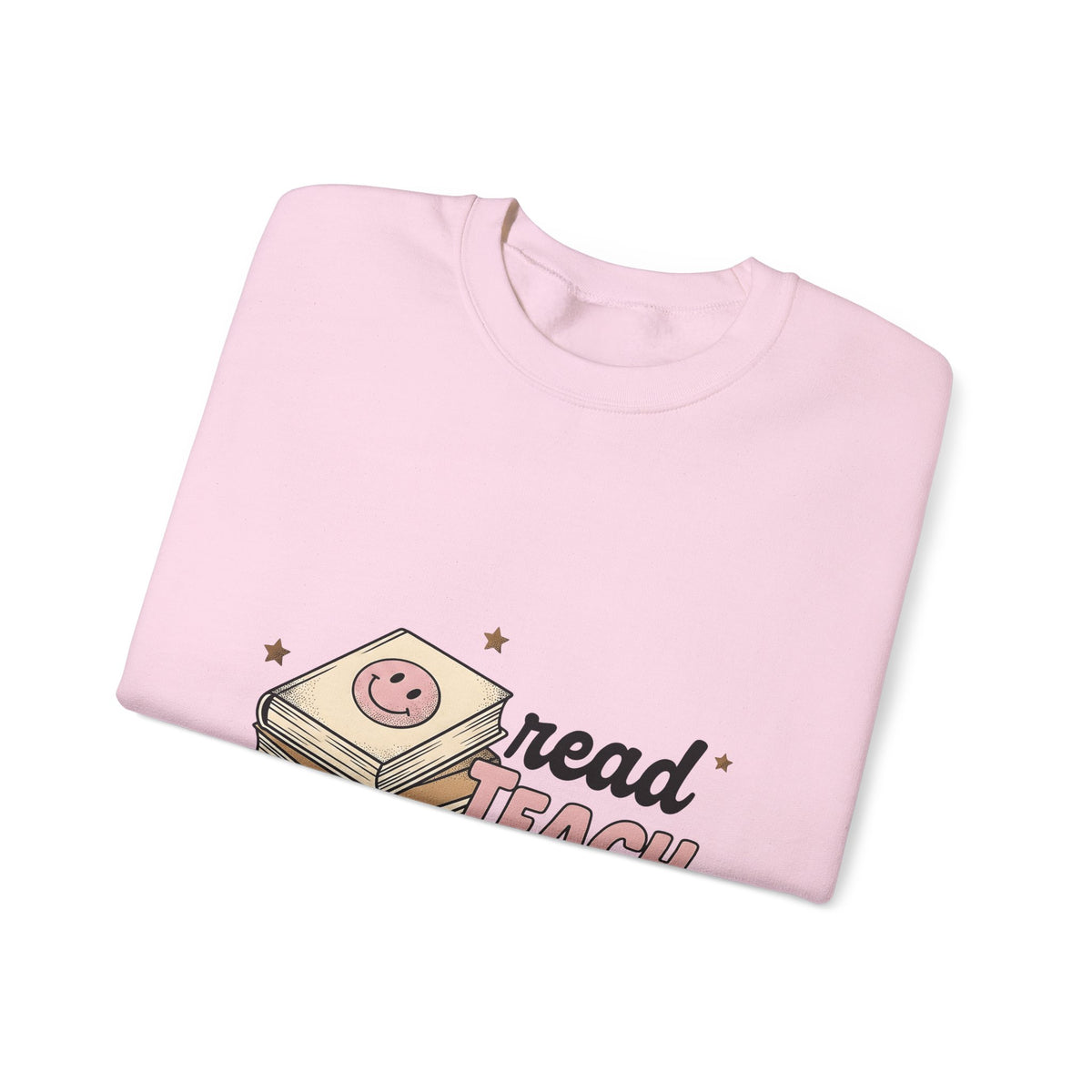 Stacked Books Teachers Reading Gift Cartoon Book Pile Educator Enthusiast Comic Literacy Retro Sweatshirt