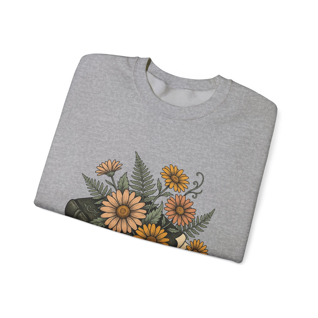 Botanical Book Sweatshirt Boho Chic Blossom Gift Women Plant Drawing Sweatshirt Floral Sweatshirt Bohemian Fan Illustrated Sweatshirt Flower Graphic Hand Drawn