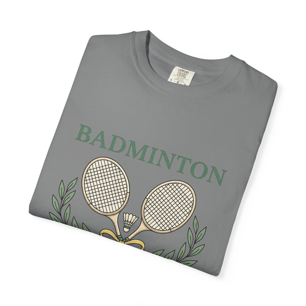 Birdie Rackets T-Shirt Badminton Fitness Gift Women Retro T-Shirt Shuttlecocks T-Shirt Badminton Enthusiast Vintage T-Shirt Workout Graphic Doodle
