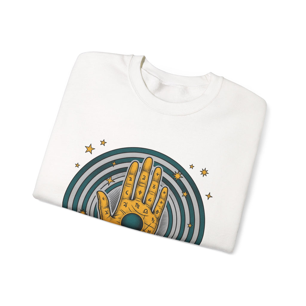 Fortune Hand Sweatshirt Astrology Esoteric Gift Women Ethnic Sweatshirt Palmistry Sweatshirt Zodiac Fan Tribal Sweatshirt Mystical Graphic Classic Astrological