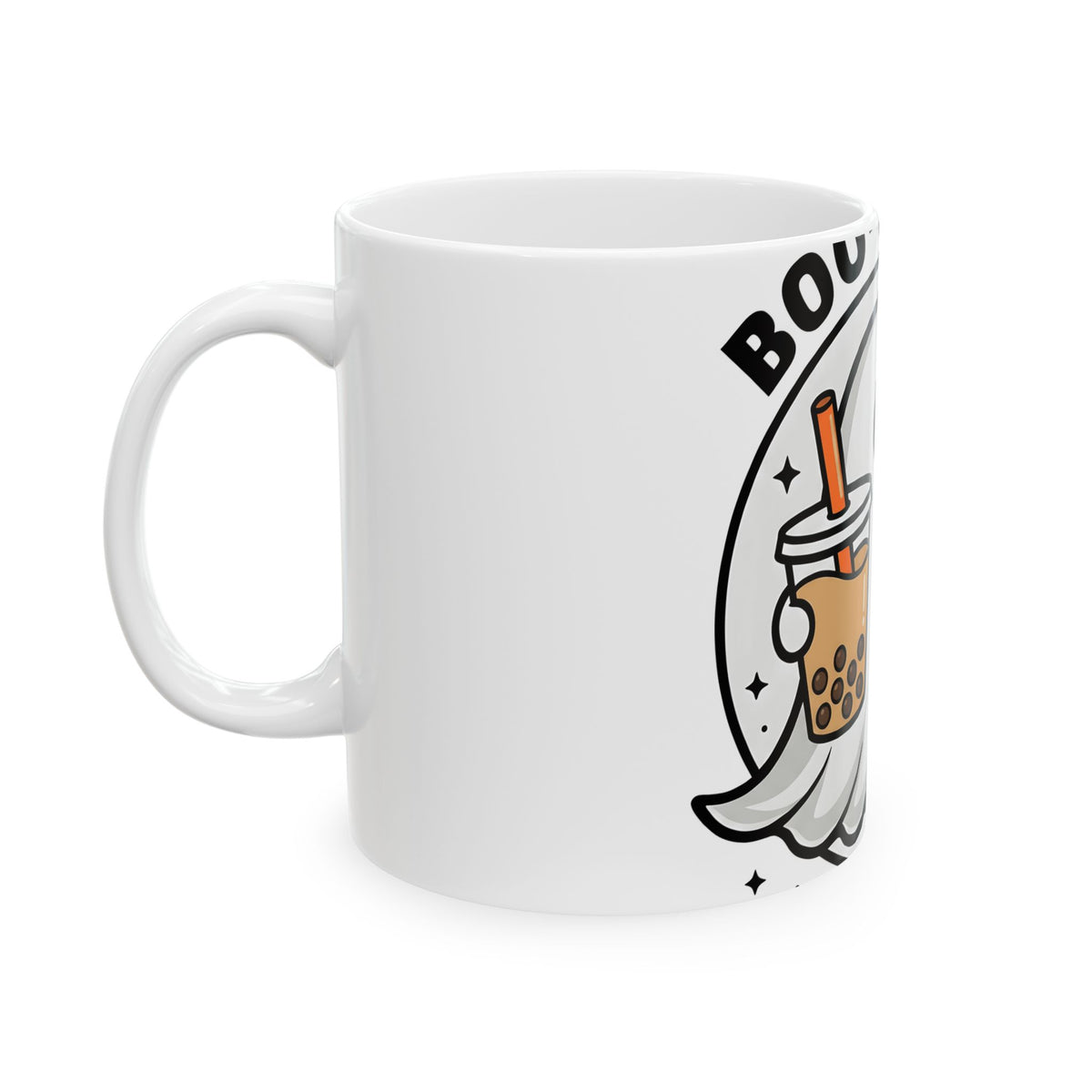 Ghost Bubble Tea Mug Halloween Cuisine Gift Women Charming Mug Boba Mug Halloween Fan Cute Mug Food Graphic Animated Bats