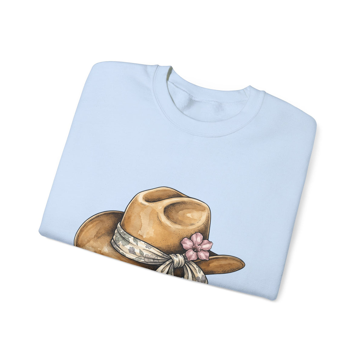 Country Hat Sweatshirt Cowgirl Outback Gift Women Tribal Sweatshirt Cowboy Hat Sweatshirt Rodeo Fan Cowgirl Graphic Sweatshirt Folk Flower Kerchief Sweatshirt