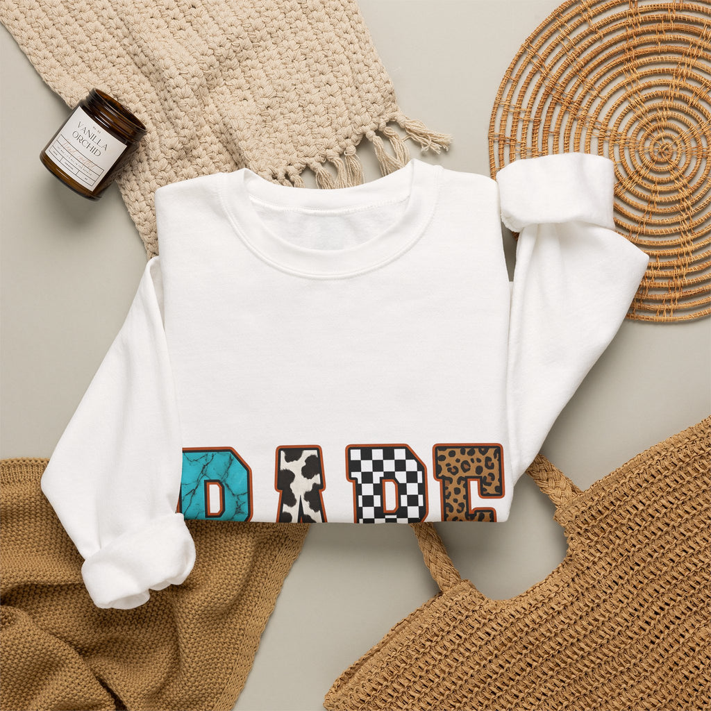 Animal Pattern Lettering Sweatshirt Cowgirl Fashionable Gift Women Cowboy Sweatshirt Typography Sweatshirt Rodeo Fan Western Sweatshirt Trendy Graphic Vintage