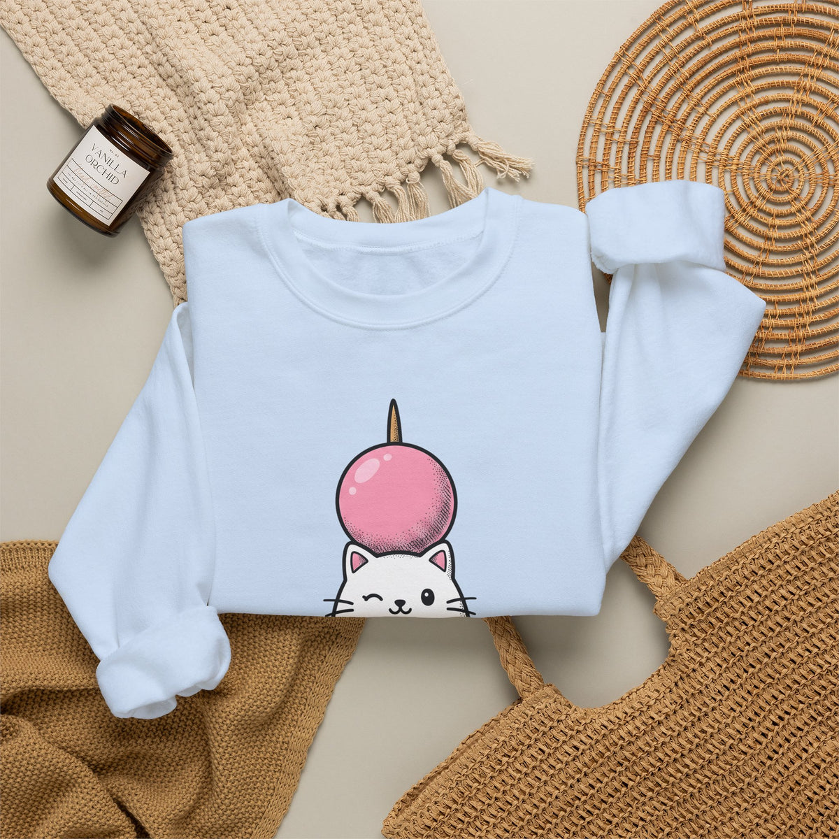 Feline Mochi Cat Snack Gift Adorable Cat Cat Fan Kitty Food Comic Sweet Candy Sweatshirt