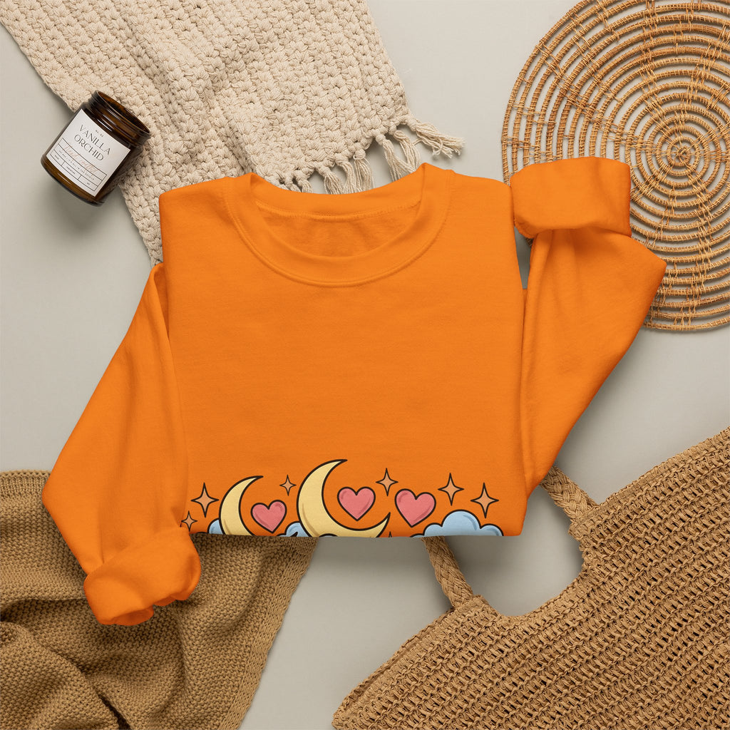 Moon Love Clouds Sweatshirt Mom Wedding Gift Women Fairy Tale Sweatshirt Lunar Sweatshirt Mother Enthusiast Mythical Sweatshirt Bridal Graphic Vintage Sparkle