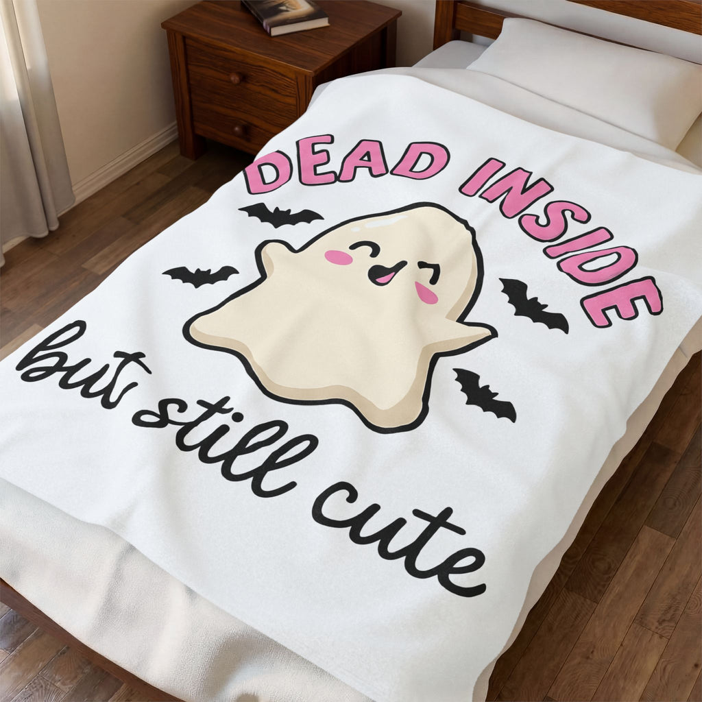 Spirit Illustration Blanket Funny Spooky Gift Women Cute Blanket Art Blanket Humor Fan Cartoon Blanket Horror Graphic Comic Flying Mammals Blanket