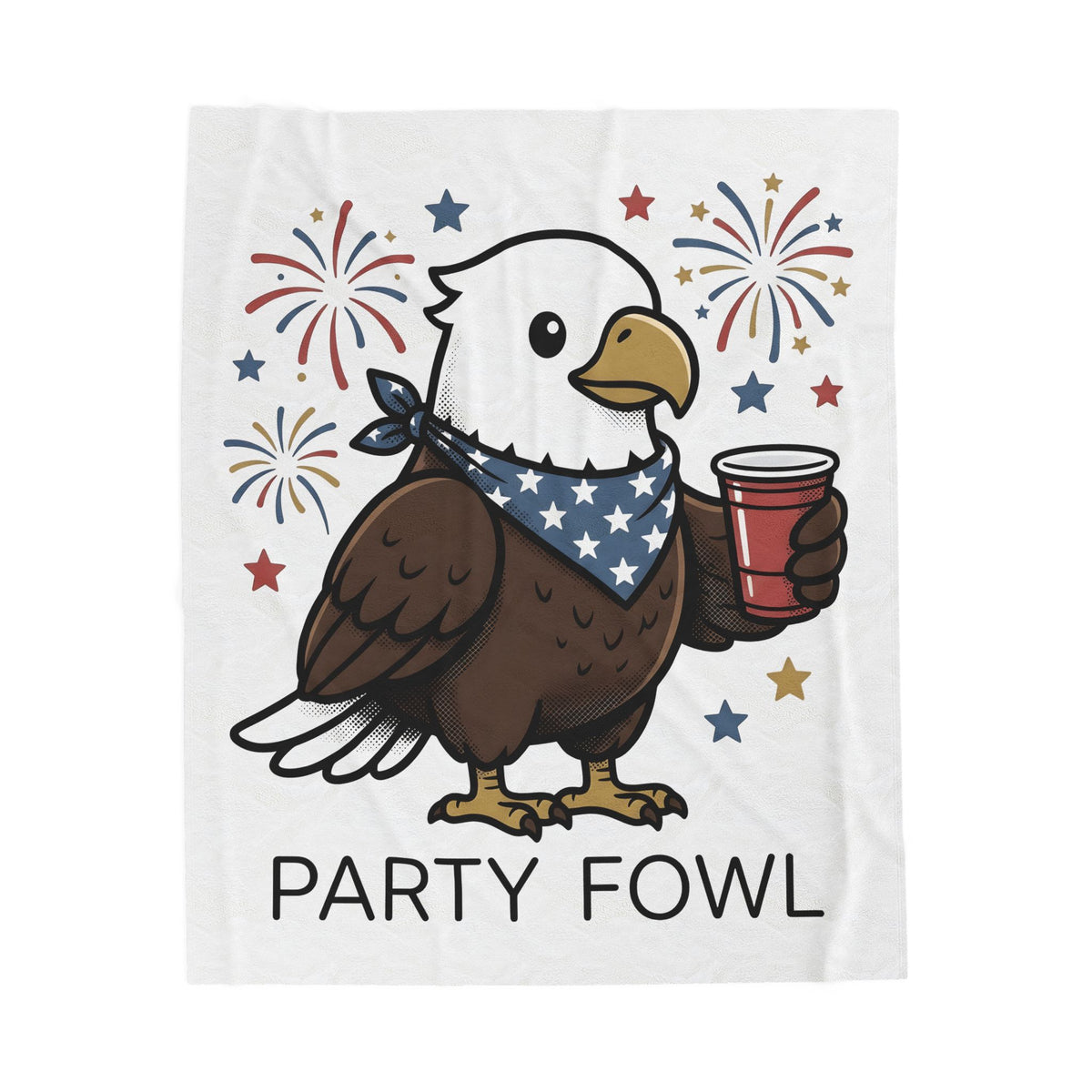Bald Eagle Blanket 4th Of July Usa Gift Women Comic Blanket Eagle Blanket Independence Day Fan Cartoon Blanket American Graphic Vintage Fireworks