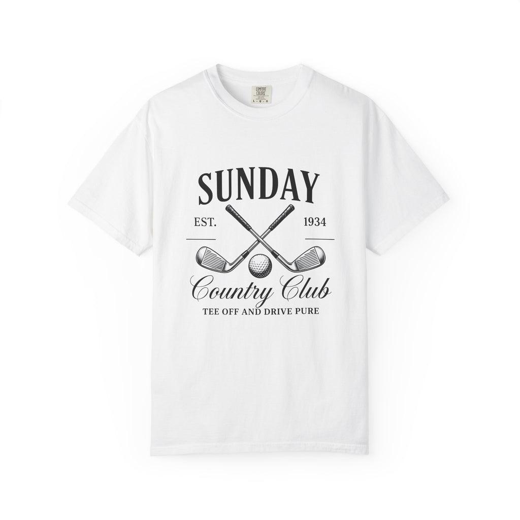 Golf Clubs Ball T-Shirt Golf Country Club Gift Women Vintage T-Shirt Golf Ball T-Shirt Golfer Enthusiast Retro T-Shirt Clubhouse Graphic Hand Drawn