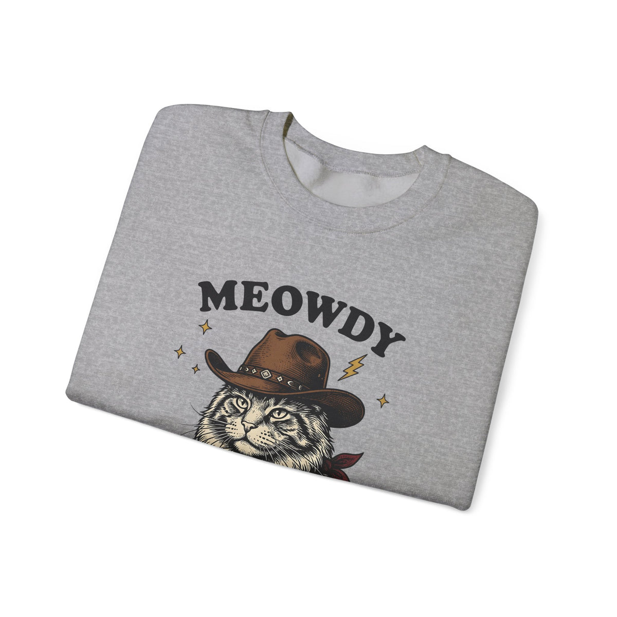 Cowboy Cat Sweatshirt Cat Western Gift Women Vintage Sweatshirt Kitty Cat Sweatshirt Cat Fan Rodeo Graphic Cowboy Hand Drawn Bandana Sweatshirt