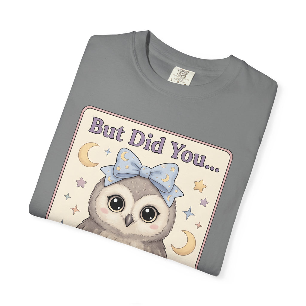 Owl Bow T-Shirt Teachers School Gift Women Kawaii T-Shirt Owl T-Shirt Educator Enthusiast Cute T-Shirt Classroom Graphic Pastel Laptop T-Shirt