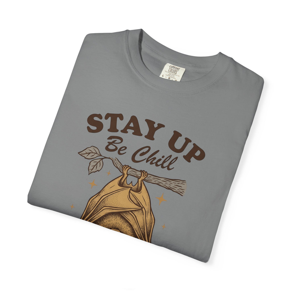 Bat Headset T-Shirt Cute Fauna Gift Women Classic T-Shirt Headphones T-Shirt Adorable Fan Retro T-Shirt Wildlife Graphic Doodle Tree Limb T-Shirt