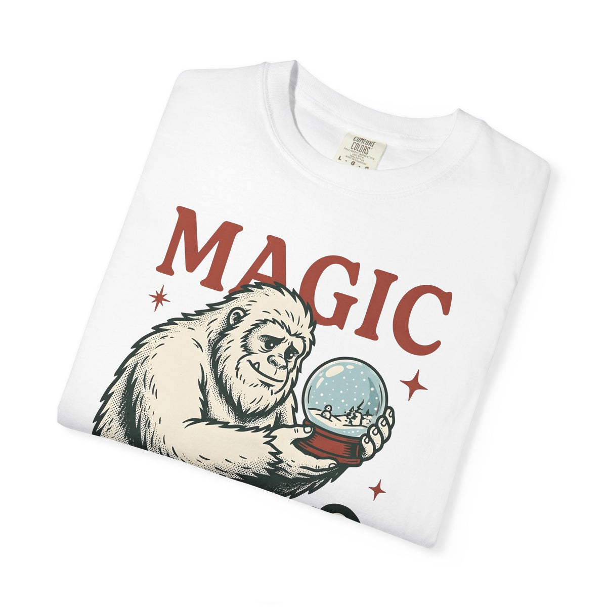 Sasquatch Penguin T-Shirt Christmas Frost Gift Women Antique T-Shirt Bigfoot T-Shirt Xmas Fan Vintage T-Shirt Frosty Graphic Throwback Snow Ball