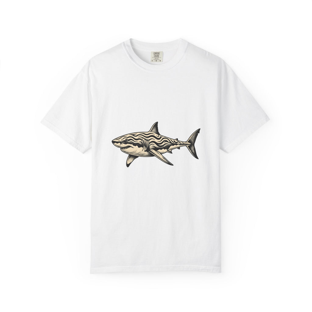 Shark T-Shirt Ocean Creatures Gift Women Geometric T-Shirt Shark T-Shirt Marine Fan Abstract T-Shirt Wildlife Graphic Sketch Bands T-Shirt