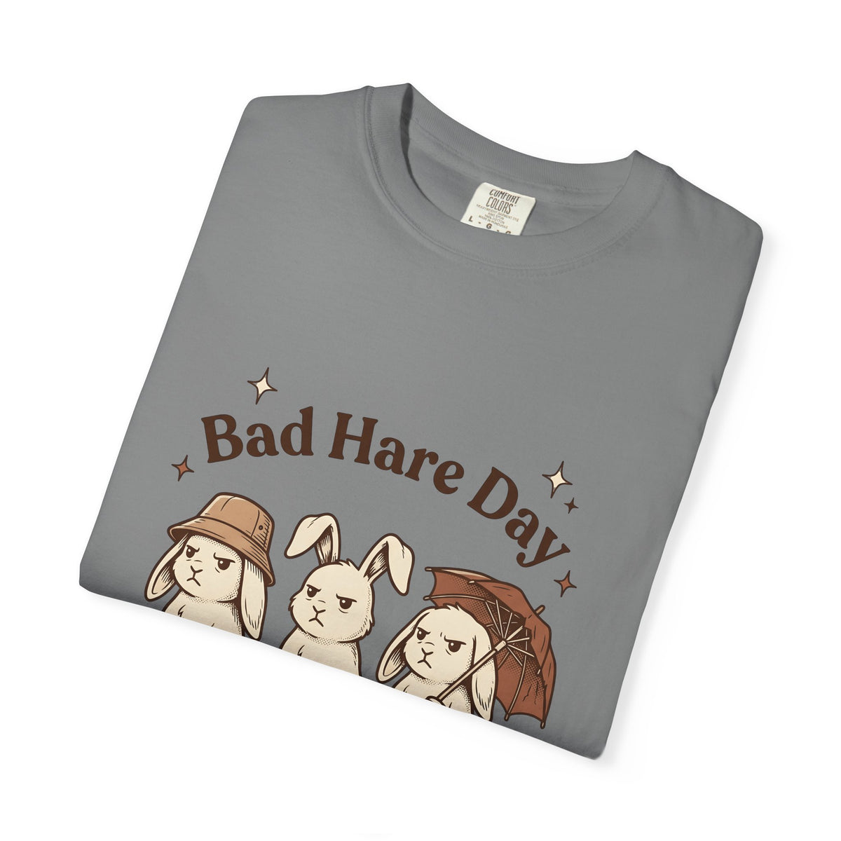 Moody Rabbits T-Shirt Funny Pets Gift Women Animation T-Shirt Bunny T-Shirt Humor Fan Cartoon T-Shirt Animal Graphic Classic Rainshade T-Shirt