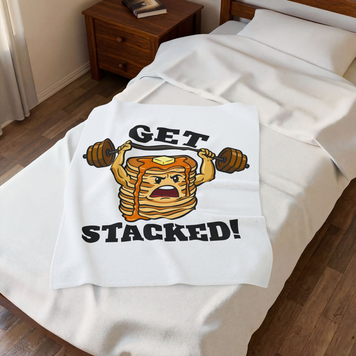 Hotcake Stack Blanket Desserts Training Gift Women Caricature Blanket Pancake Tower Blanket Pastry Fan Cartoon Blanket Fitness Graphic Heavy Stroke