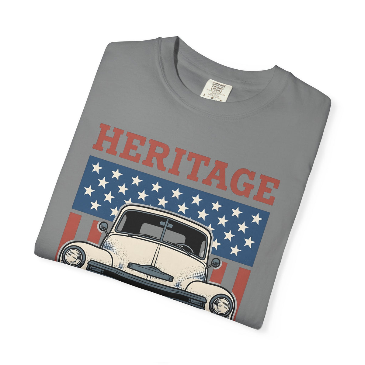 Antique Lorry T-Shirt America Liberty Gift Women Retro T-Shirt Truck T-Shirt Patriot Enthusiast Vintage T-Shirt Freedom Graphic Line Art Flag