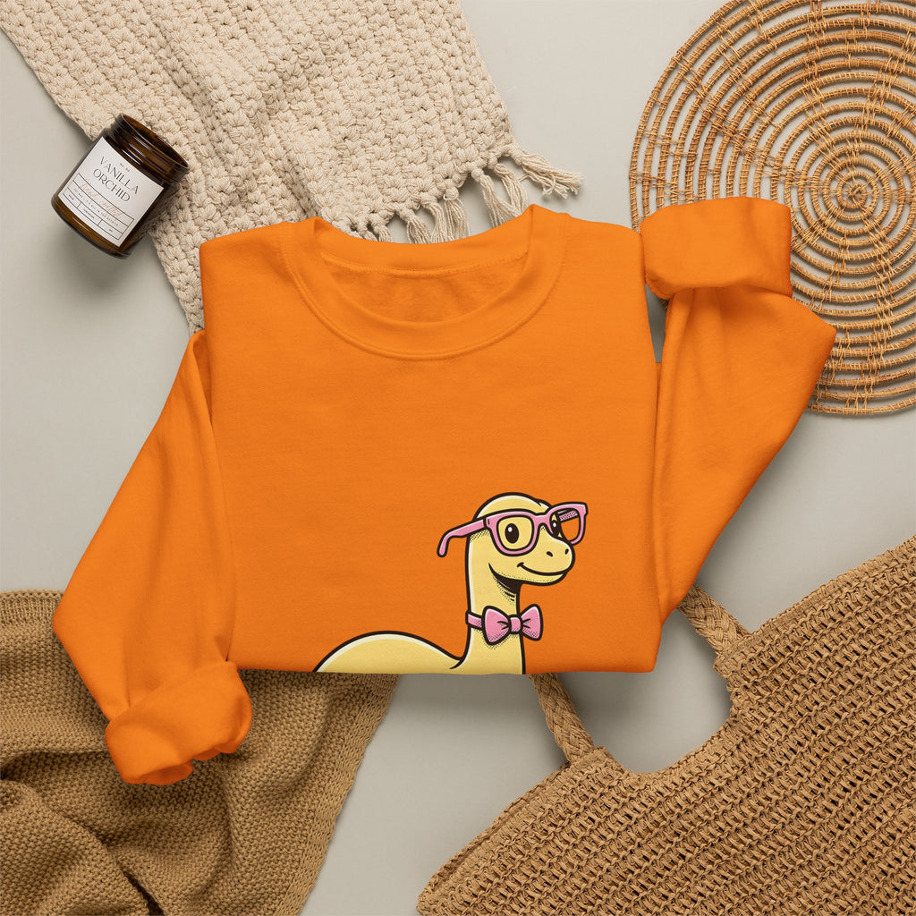 Dinosaur Eyeglasses Sweatshirt Teachers Education Gift Women Animated Sweatshirt Specs Sweatshirt Educator Enthusiast Cartoon Sweatshirt Learning Graphic