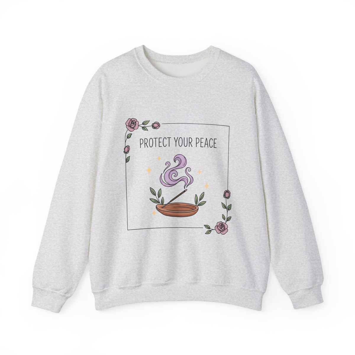 Incense Holder Sweatshirt Boho Chic Wellness Gift Women Bohemian Sweatshirt Incense Stand Sweatshirt Hippie Enthusiast Tribal Sweatshirt Mindfulness Graphic