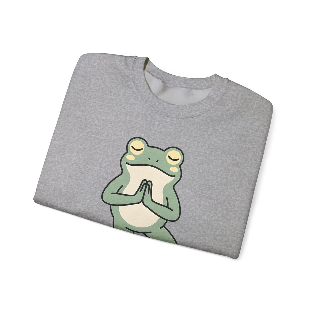 Yoga Frog Sweatshirt Yoga Nature Gift Women Sketch Sweatshirt Toad Sweatshirt Yoga Enthusiast Drawing Illustration Wildlife Graphic Clean Standing Pose