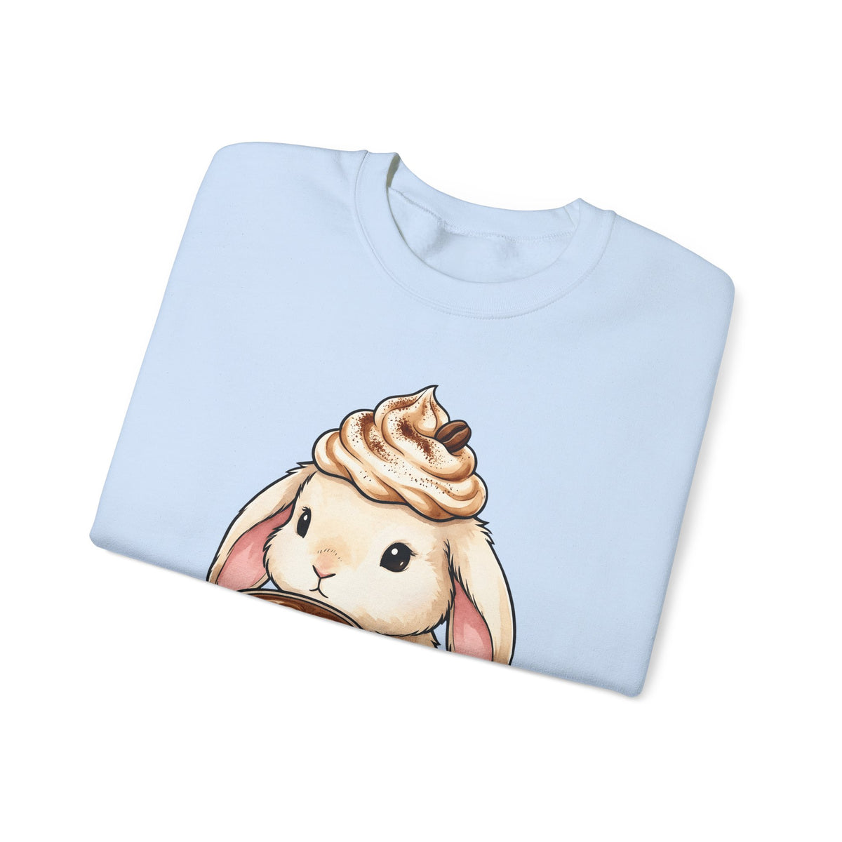 Bunny Espresso Sweatshirt Coffee Wildlife Gift Women Adorable Sweatshirt Rabbit Coffee Sweatshirt Coffee Fan Animal Graphic Sweatshirt Painterly Froth Sweatshirt