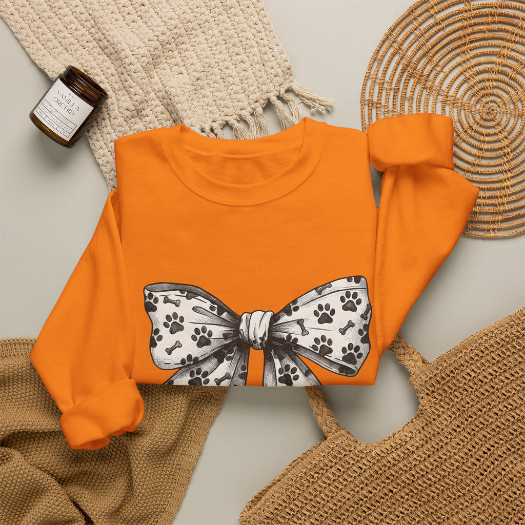 Decorative Paw Print Sweatshirt Dog Mom Creatures Gift Women Outline Sweatshirt Paw Print Sweatshirt Dog Mom Fan Minimalist Sweatshirt Animal Graphic Sleek