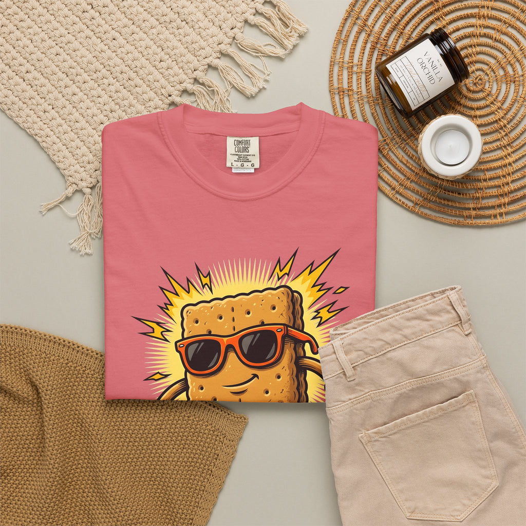 Dessert Cookie Mascot T-Shirt Sports & Activities Extreme Sport Gift Women Funny T-Shirt Cookie Mascot T-Shirt Athlete Fan Humorous T-Shirt Action