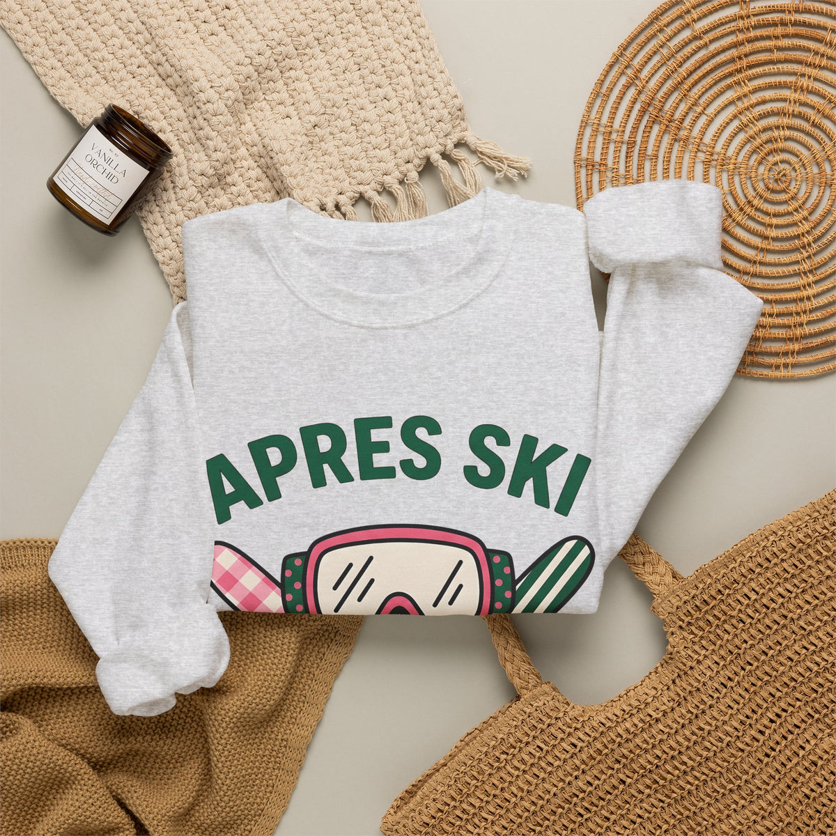 Ski Goggles Sweatshirt Skiing Winter Gift Women Cartoon Sweatshirt Snow Goggles Sweatshirt Snowboarder Enthusiast Comic Sweatshirt Frost Graphic Retro Crossed