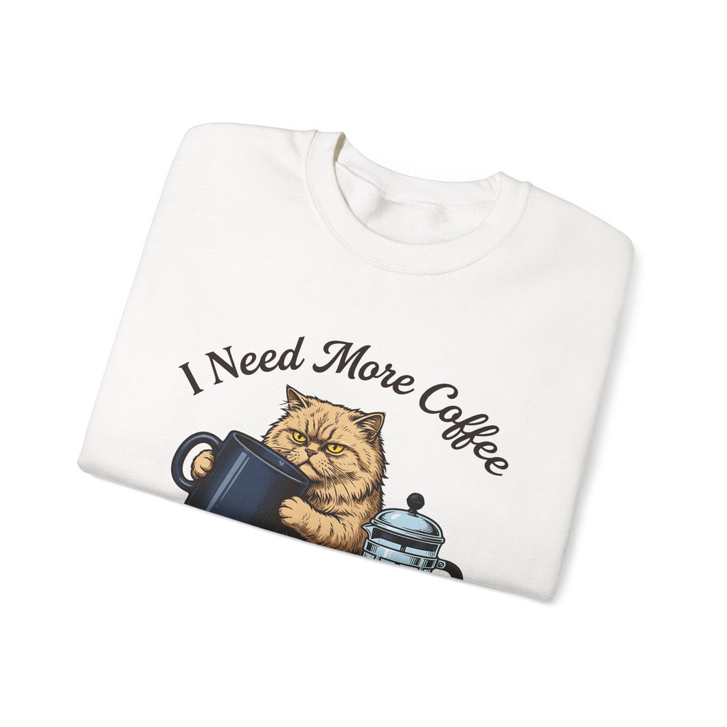 Cranky Cat Sweatshirt Cat Latte Gift Women Old School Sweatshirt Grumpy Cat Sweatshirt Cat Fan Feline Sweatshirt Coffee Graphic Doodle Sweatshirt Sweatshirt