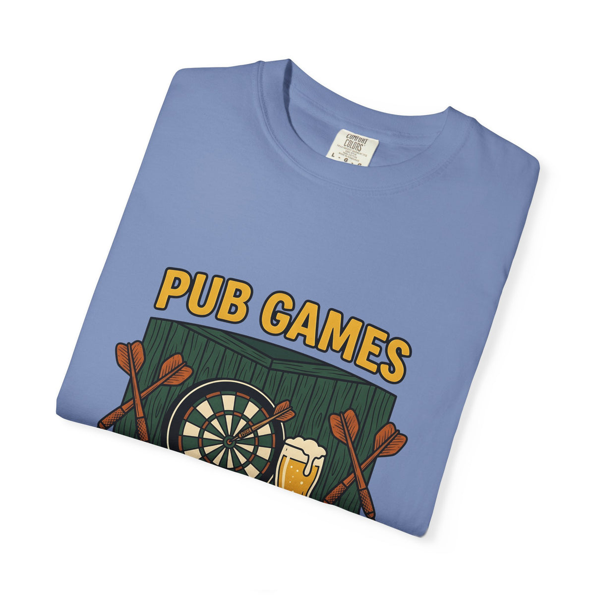 Darts Game T-Shirt Sports Lounge Gift Women Grunge T-Shirt Darts T-Shirt Athlete Fan Distressed T-Shirt Relaxation Graphic Cartoon Ale Glass T-Shirt