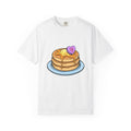 Pancakes Pile T-Shirt Desserts Brunch Gift Women Comic T-Shirt Pancake Stack T-Shirt Sweets Fan Cartoon T-Shirt Breakfast Graphic Design Graphic