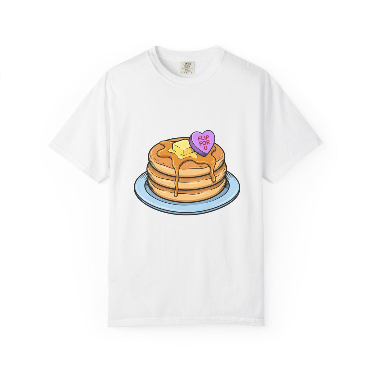 Pancakes Pile T-Shirt Desserts Brunch Gift Women Comic T-Shirt Pancake Stack T-Shirt Sweets Fan Cartoon T-Shirt Breakfast Graphic Design Graphic