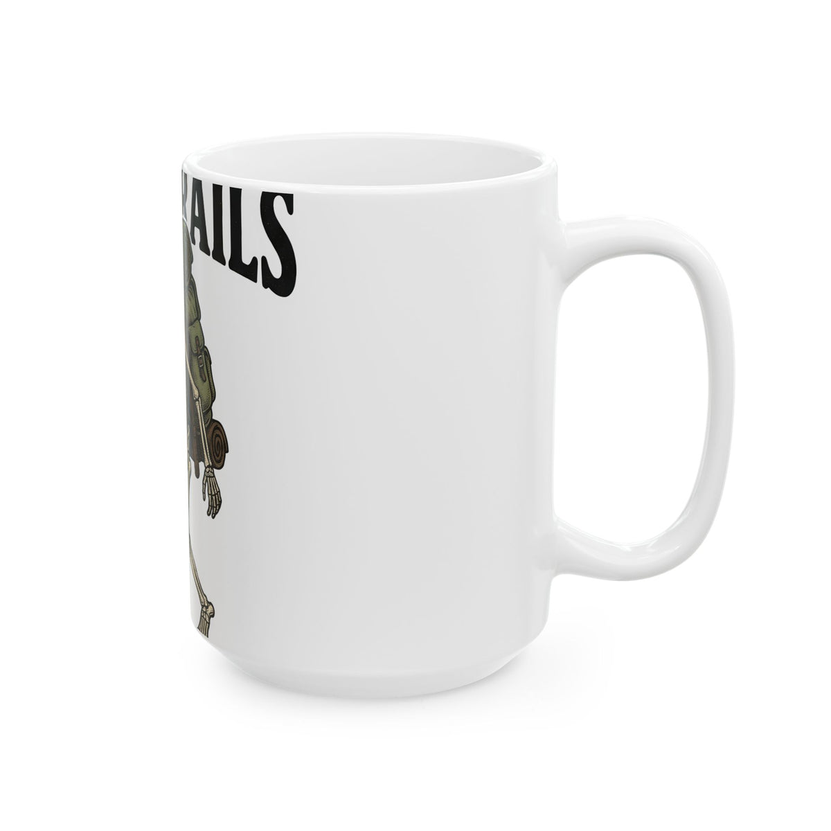 Skull Backpacker Mug Halloween Outdoors Gift Women Rustic Mug Backpacker Mug Horror Fan Spooky Mug Adventure Graphic Classic